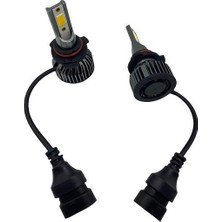 YLZ 12V-24V HB4 9006 COB LED XENON FAR AMPUL SETİ 2000K 8000 LÜMEN (SARI)