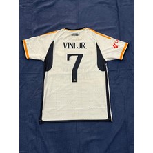 Belirtilmemiş Real Madrid 7 Numara Vini Jr. Kısa Kol Beyaz Forma