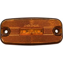 Ceray 24V Dorse Yan Sinyal Lamba Side Marker (3 Ledli) (Dışa Bağlantı) (Oval) (110*50 Mm)