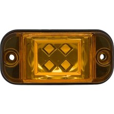 YLZ 12V-24V Yan Sinyal Lamba Side Marker Sarı Oval (76*37 Mm)