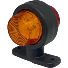 YLZ 12V-24V Takoz Lambası Mini Küpe Tip Kırmızı-Sarı (6 Ledli)