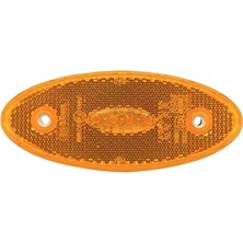 Sanel 12V-24V Yan Sinyal Lambası Dorse Side Marker Sarı Oval (4 Ledli) (120*50 Mm)