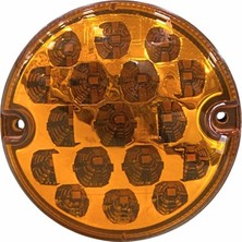 Hella 12V-24V Sinyal Lambası Sarı (17 Ledli) (Yuvarlak 95 Mm)