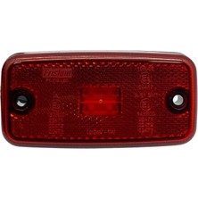 Fristom Frıstom 12V-24V Yan Ikaz Lambası Dorse Side Marker Kırmızı (4 Ledli) (110*55 Mm) Hella Tipi E9