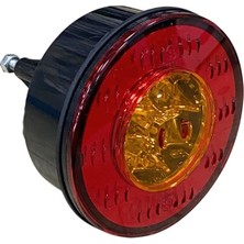 Newlight 24V Sinyal Lambası Reflektörlü Sarı (6 Ledli) (Yuvarlak 98 Mm)