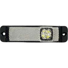 Ceray 12V-24V Yan Ikaz-Park Lambası (Side Marker) Ledli Beyaz Krone Tip Dorse (130*32 Mm)