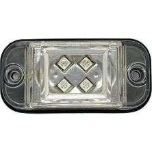 YLZ 12V-24V Yan Park Lambası Dorse Side Marker Beyaz (4 Ledli) (76*37 Mm)