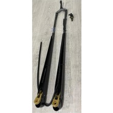 Silecek Kolu Çiftli Ana Kol+Yardımcı Kol Grubu (Kancalı-Braketli-Fıskiyeli) (Konik Freze) 500 mm