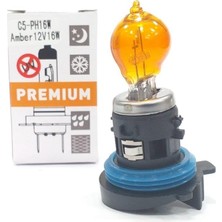 PREMIUM 12V GÜNDÜZ SÜRÜŞ AMPULÜ SOKETLİ 16W (SARI)