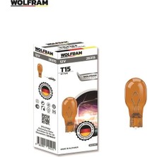 WOLFRAM 12V DİPSİZ AMPUL T15 16W SARI