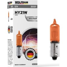 WOLFRAM 12V H21 AMPUL 21W SARI (ŞAŞI YAKIN TIRNAK) GERMANY