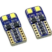 MFK 12V Dipsiz Ampul T10 (4 Ledli) Beyaz Canbus (2 Ad)
