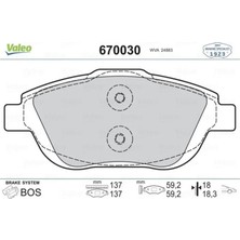 Valeo Ön Fren Balatası Cıtroen C3 Aırcross/c4/ds3-Peugeot 208/2008