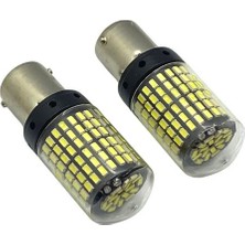 YLZ 12V-30V 93 Ampul 144 Ledli  Beyaz Düz Tırnak BA15S (2 Ad)