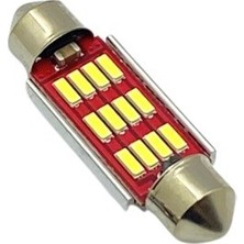 Niken Nıken 12V Sofit Ampul 12 Ledli  Beyaz Cb (39 Mm) (1 Ad)