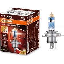 Osram 12V H4 Ampul 60/55W +%220 Parlak Işık +150 Metre Fazla Görüş +%20 Beyaz Işık