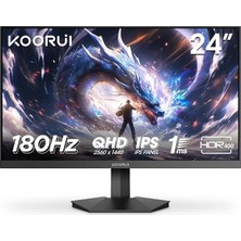Bemy Ticaret G2421V 23.8 Inç Monitör, 180Hz Oyun Monitörü, Qhd 2560X1440 Ips, Adaptive-Sync Premium, 2x HDMI 2.0 + Dp 1.4, Vesa 75X75MM, E-Spor Monitörler