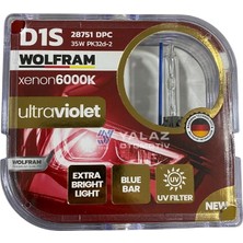 Wolfram 12V-24V Xenon Ampul D1S 35W 6000K Ekstra Parlak Işık Germany (2 Ad)
