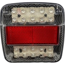 Ais 12V STOP LAMBASI KARE (LEDLİ) (103*107 MM) BEKO LODER-KOMATSU-VOLVO