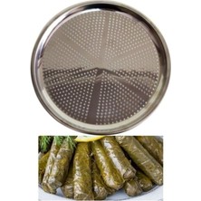 Bemy Ticaret Sarma Dolma Altlığı, 18 cm No:3, Paslanmaz Krom Süzek