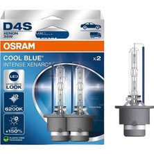 Osram Xenon Ampul D4S 35W 6200K Cool Blue Intense Xenarc (Beyaz Işık) (2 Ad)