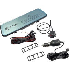 Joyecar Araç Yol Kayıt Kamerası Dikiz Aynalı 10 Inç Full Hd (Ön-Arka Kameralı/park Modlu) 64 GB
