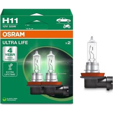 Osram 12V H11 Ampul 55W Ultra Lıfe (4 Kat Uzun Ömürlü) (2 Ad)