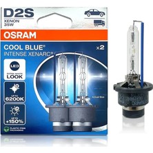 Osram 12V-85V Xenon Ampul D2S 35W 6200K Cool Blue Intense (Beyaz Işık) (2 Ad)