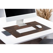 LWA Leather Rustik Deri Masa Matı – El Yapımı 1,5 mm Eskitme Görünümlü Çalışma Masası Koruyucu Kahverengi 12X18" - 30X46 cm