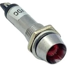 YLZ 24V Göz Lambası Kırmızı Ledli (Metal) (8 Mm)