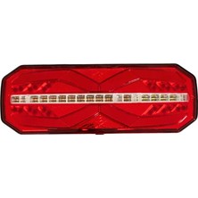 YLZ Aspock 12V-24V Stop Lambası (Neon Ledli-Kayar Sinyalli) (4 Fonksiyonlu) (365*130*35 Mm) E Belgeli