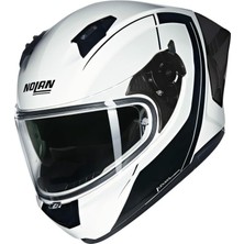 Bemy Ticaret N60-6 Sport Mesmerico Kapalı Motosiklet Kaskı 341 Beyaz Siyah M