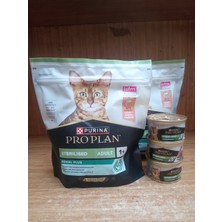 Purina Pro Plan  Kısırlaştırılmış Kuru Kedi Mama Somon Balıklı 5 Adet 400 Gram (Toplam 2 Kg)+4 Adet Pro Plan Kısırlaştırışmış Tonbalıklı&somonlu Konserve 85 Gram