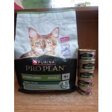Purina Pro Plan Kısırlaştırılmış Hindi Etli Kedi Mama 3  Kg+5 Adet Tonbalıklı&somonlu Pro Plan Kısır Kedi Konserve 85 Gram