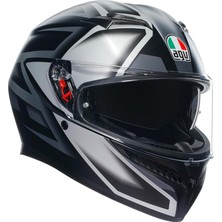 Bemy Ticaret K3 Motosiklet Kaskı Kapalı Kask Compound Matt Black Grey Xs