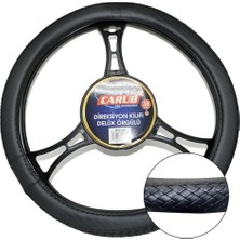 Carub Direksiyon Kılıfı Siyah (Suni Deri) (38 Cm)