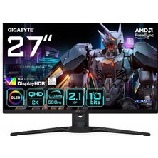 Bemy Ticaret FO27Q5P 27" OLED Gaming Monitor, Qhd (2560X1440), 500Hz, 0.03MS Gtg, Anti-Reflection, HDMI 2.1 & Displayport 2.1 & Usb-C, Displayhdr True Black 500, Clearmr 21000, Dahili Hoparlör