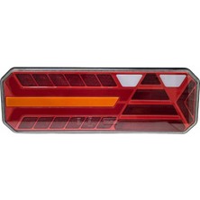 Wolfram 12V-24V Stop Lambası (Neon Ledli-Kayar Sinyalli) (6 Fonksiyonlu) (400*145*45 Mm) E9 Sol