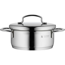 Bemy Ticaret Mini Derin Tencere, 12 Cm, 0,7 L, Metal Kapaklı, Indüksiyon Uyumlu, Cromargan® Yüksek Kaliteli Parlak Paslanmaz Çelik, Üst Üste Saklanabilir