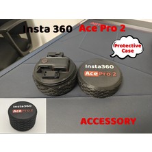 Print Zone INSTA360 Ace Pro 2 Özel Uyumlu Sert Koruyucu Seyahat Kutusu - Batarya Yuvalı Kompakt Organizer