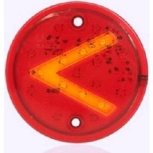 ÜÇLER 12V-24V Stop Lambası Yuvarlak 18 Ledli (Fren-Park-Sinyal) (97 Mm)