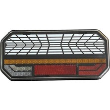Wolfram 12V-30V Stop Lambası Ledli (6 Fonksiyonlu) (235*110 Mm) Sağ E9