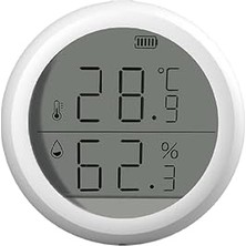 Bemy Ticaret Smart Akıllı Dijital Termometre Uygulama Denetimli Zigbee Iç Mekan Isı Ölçer ve Nem Ölçer (Higrometre) X7608