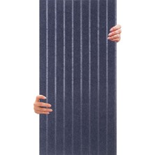 Bemy Ticaret Akustik ve Dekoratif Lambiri Desenli Keçe Panel 45X90 cm / 2 Adet / 0,81 M² Lacivert
