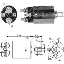 Zm 12V Marş Otomatiği Mıtsubıshı Tipi Em (Hyundaı H100 Küçük Tip)