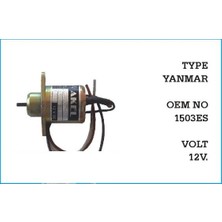 Ais 12V STOP SELENOİDİ KULAKLI (VİDALI) JENERATÖR (YANMAR)