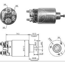 Zm 12V Marş Otomatiği Delco Tipi (Gövde 52 Mm) (3 Delik) Sol M5 Opel
