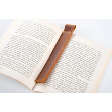 LWA Leather Deri Kitap Ayracı, El Yapımı Dikişli Kitap Ayracı 100 Adet Koyu Kestane