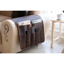 LWA Leather Deri Koltuk Kolçak Düzenleyici, Dergiler, Tabletler, Uzaktan Kumandalar, Kitaplar ve Aksesuarlar Için 7 Cepli El Yapımı