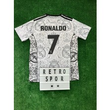 Belirtilmemiş Ronaldo Özel Tasarım Real Madrid Kısa Kol Logo Temalı Forma / Cristiano Ronaldo Forma